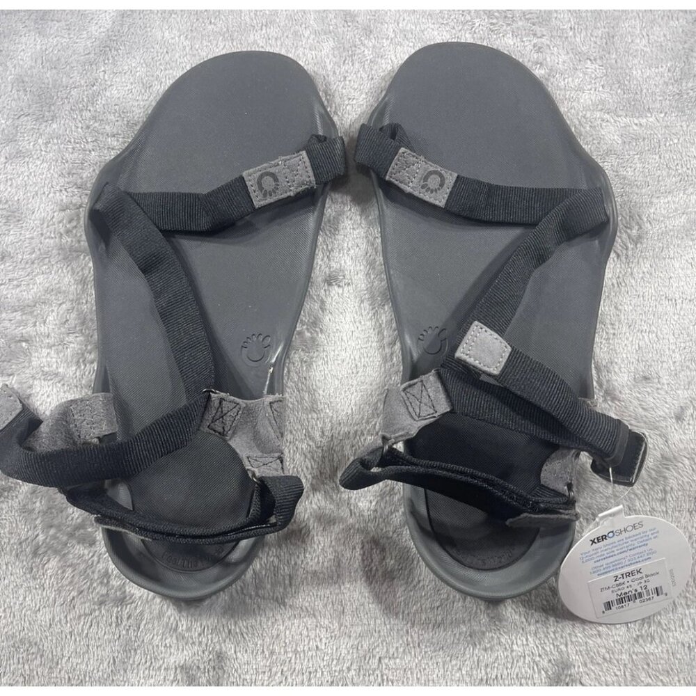 Xero Shoes Z-Trek Men’s 12 Minimalist Barefoot Sport Sandal Coal Black